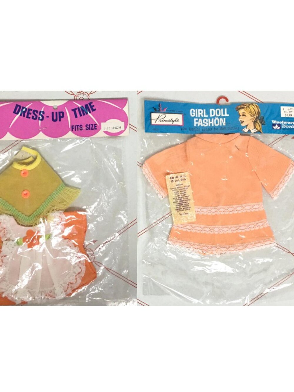 Vintage Baby Doll Dresses by Primstyle/Woolworth/Dress-Up Time - New in Packages